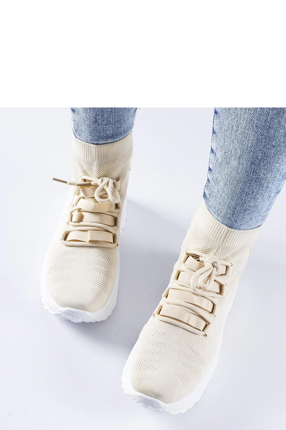 Beżowe wysokie sneakersy Vigatto - Solea - obrazek 3