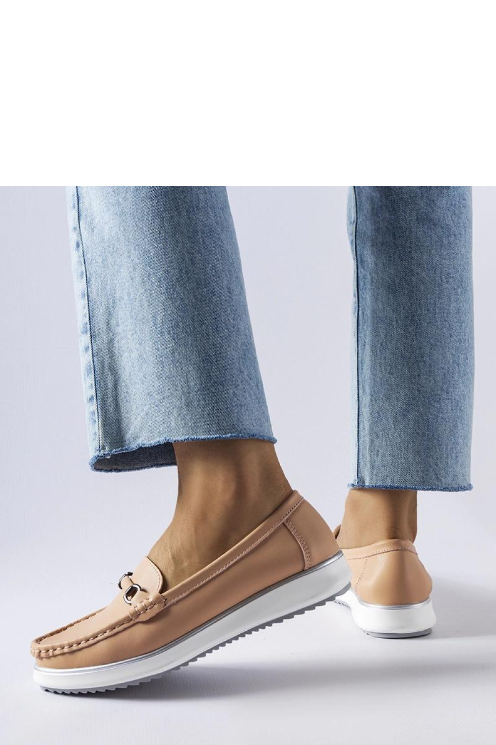 Różowe mokasyny ze skórzaną wkładką Vinceza - Solea - obrazek 2