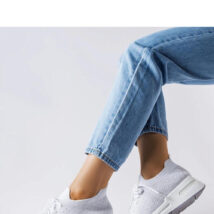 Białe sneakersy zdobione srebrną nitką Randolph – Solea