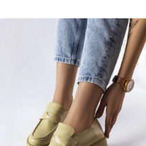 Zielone eleganckie mokasyny Élodie – Solea