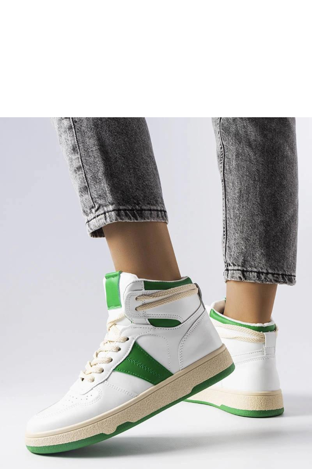 Zielone sneakersy za kostkę Robin - Solea - obrazek 2