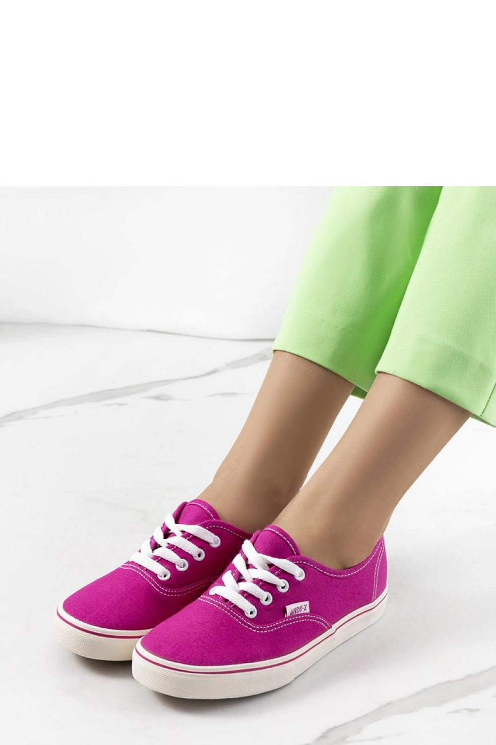 Różowe tenisówki Emall - Solea - obrazek 2