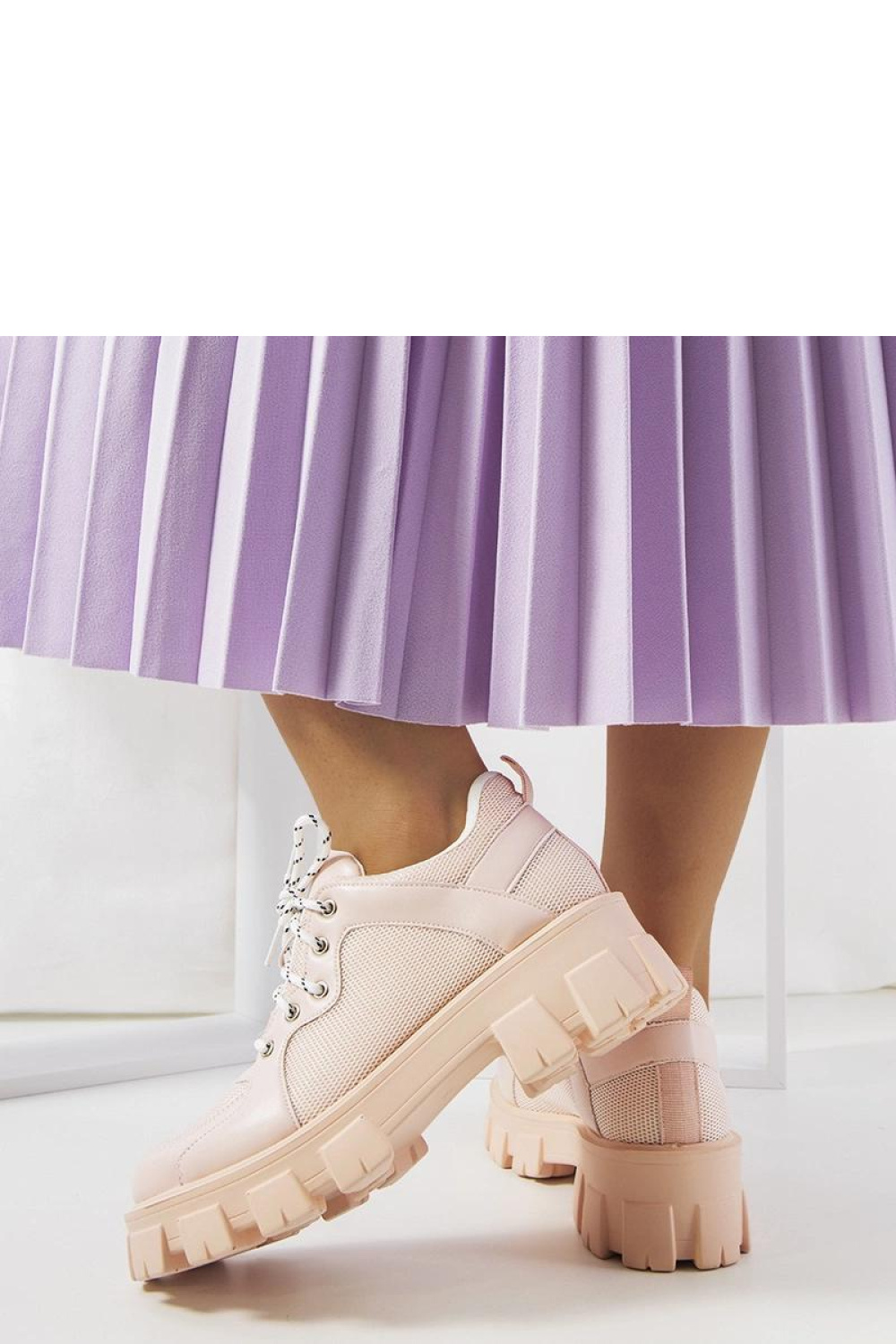 Różowe sneakersy damskie Bernic - Solea - obrazek 3