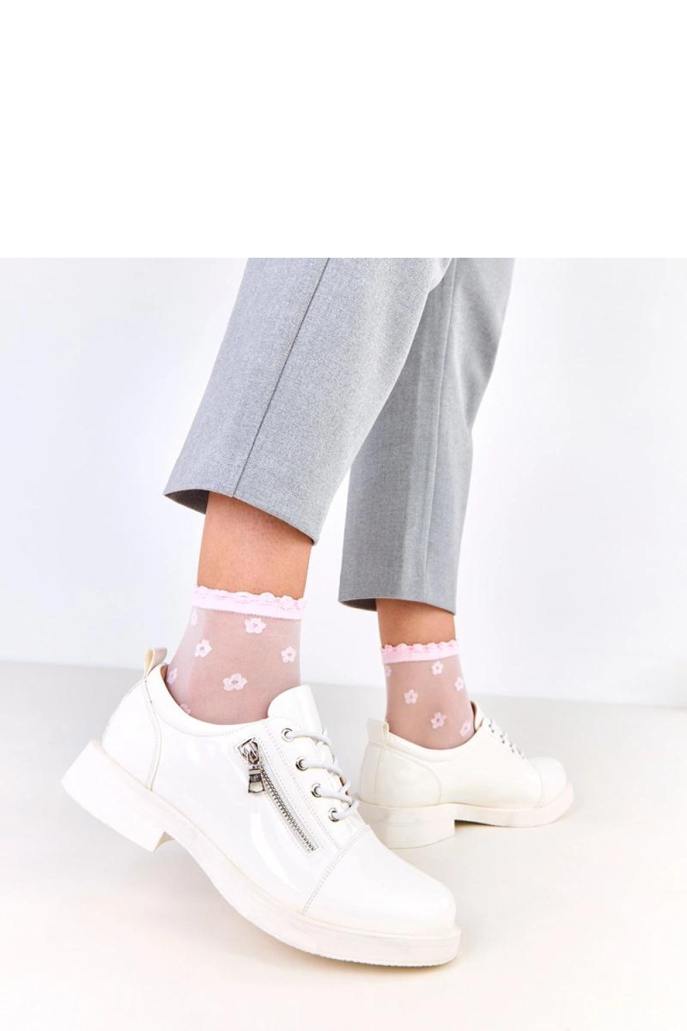 Półbuty Model Diamante C21-8314-2 White - Solea - obrazek 3