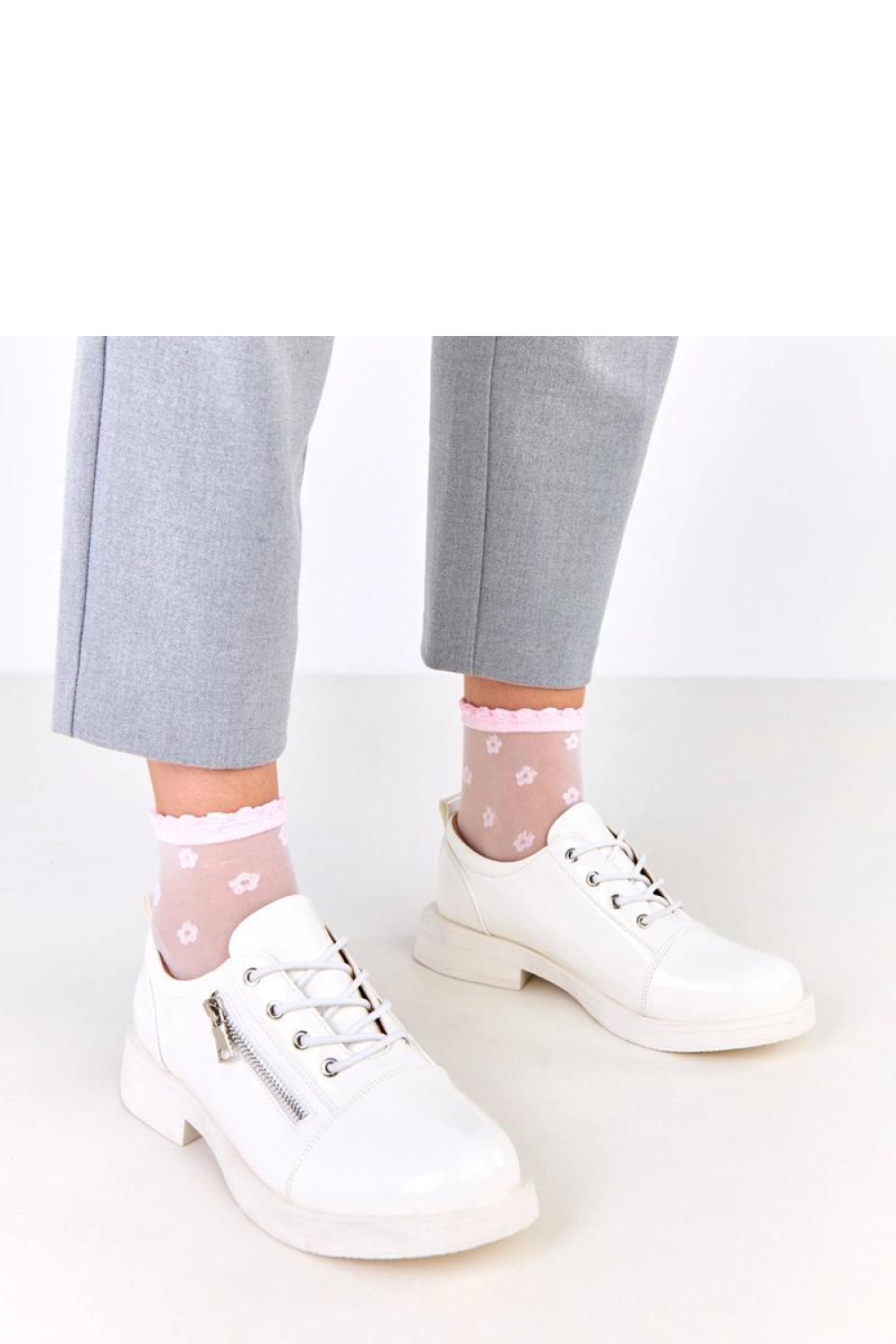 Półbuty Model Diamante C21-8314-2 White - Solea - obrazek 4