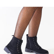 Czarne botki eko-zamszowe workery na platformie Barosa – Solea