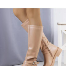 Beżowe ocieplane kozaki Olmin – Solea