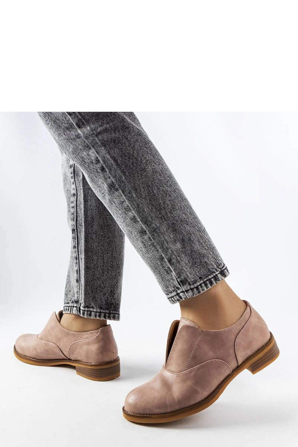 Różowe półbuty z ekoskóry Burdett - Solea - obrazek 2