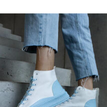 Biało-niebieskie trampki na platformie Terri – Solea