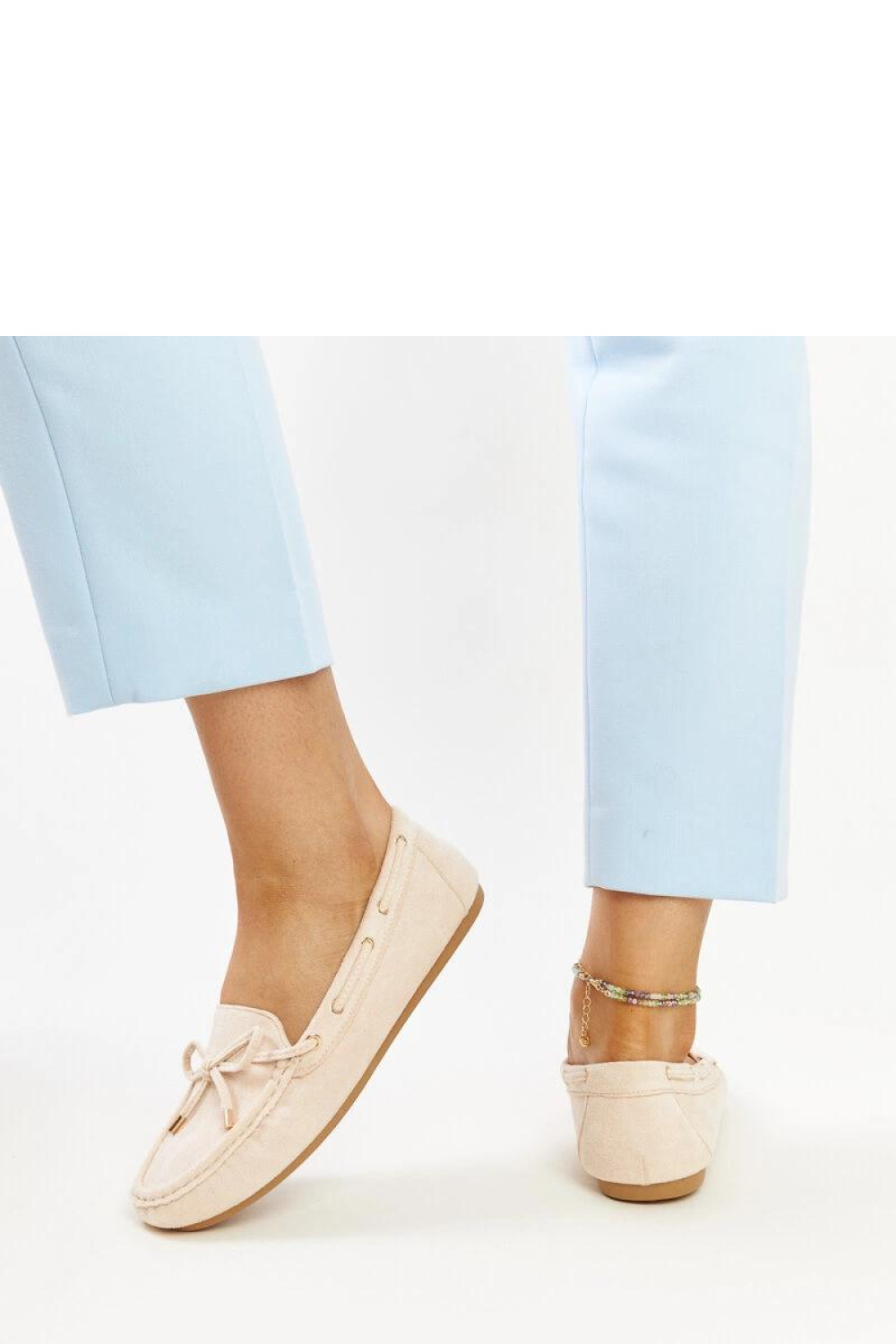 Jasnobeżowe zamszowe mokasyny Aneesa - Solea Hurtownia odzieży on-line, moda damska, bielizna i obuwie dla kobiet - Matterhorn.pl - obrazek 4
