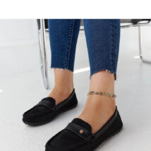 Czarne materiałowe mokasyny Fombio – Solea