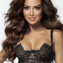 Biustonosz push up Biustonosz Usztywniany Półgorset Model V-10771 Black/Beige – Axami