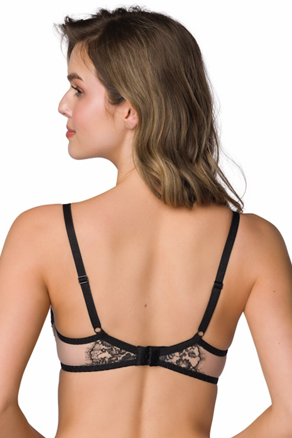 Biustonosz push up Biustonosz Push-up Model Frances M-3804/11 Beige/Black - Mat - obrazek 3