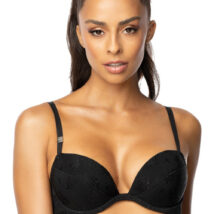 Biustonosz push up Biustonosz Push-up Model 0200/1 Terrie Black – Mat