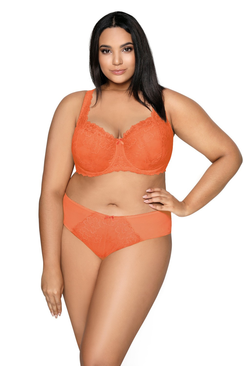 Biustonosz push up Biustonosz Usztywniany Model Carmela Big M-053/22 Orange - Mat - obrazek 2