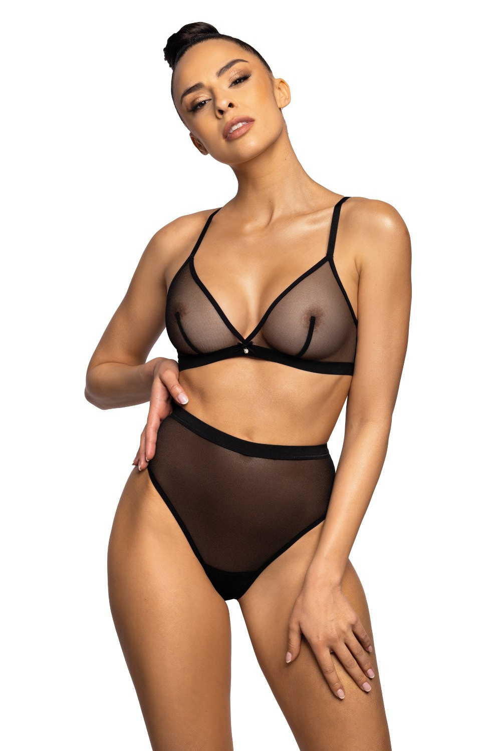 Stringi wysokie Model Aggie S-0193/4/1 Black - Mat - obrazek 2