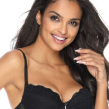 Biustonosz push up Biustonosz Push-up Model Jackie M-0168/11/1 Black – Mat