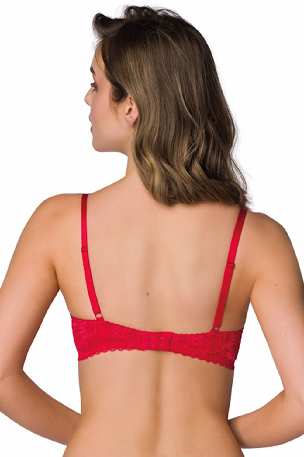 Biustonosz push up Biustonosz Push-up Model Hannah M-0115/11/1 Red - Mat - obrazek 3