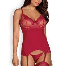 Komplet Gorset Model Rosalyne Red – Obsessive