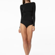 Koszulka nocna T-shirt Model Simple Longsleeve Black – Julimex