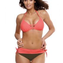 Kostium dwuczęściowy Kostium kąpielowy Model Athena Green-Coral M-552 Coral/Khaki – Marko