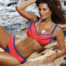 Kostium dwuczęściowy Kostium Kąpielowy Model Barbara Oltremare-Coralmania M-473 Orange/Navy – Marko