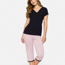 Piżama Damska Model Cleo-P Black/Pink – Babella