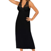 Koszulka nocna Koszulka Model Kristina Long Black – Donna