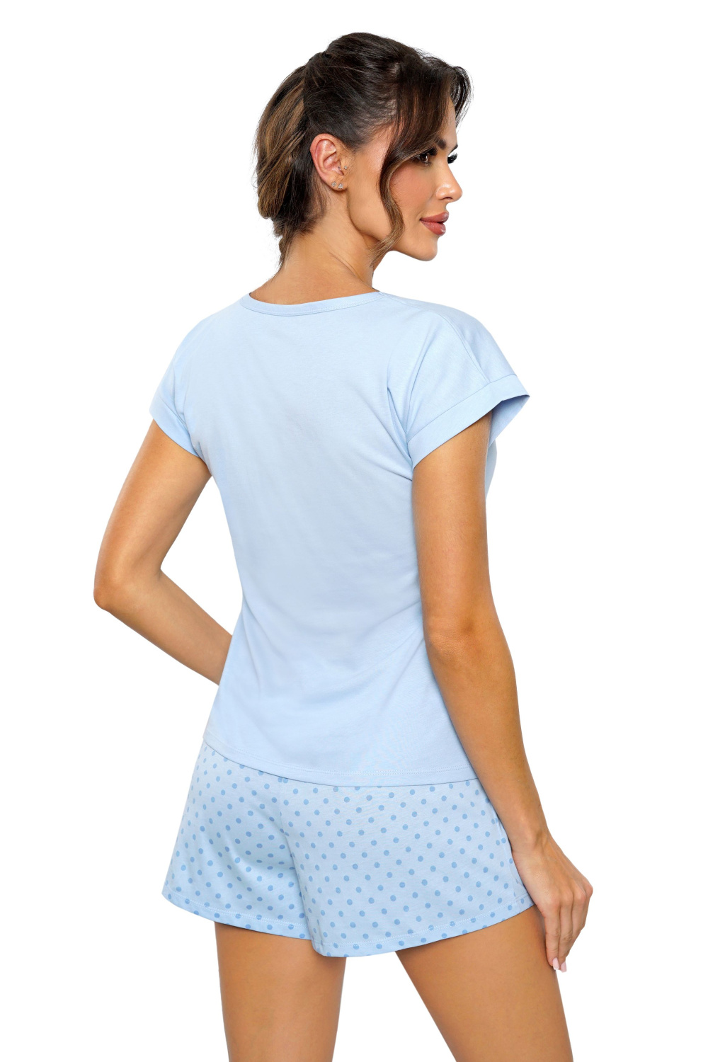 Piżama Damska Model SKY short Blue - Donna - obrazek 2