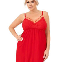 Koszulka nocna Koszula Nocna Model Sylvia Plus Size Red – Donna