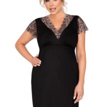 Koszulka nocna Koszulka Model Emma Plus Black – Donna