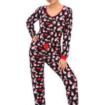 Piżama Damska Model Santi Long Black – Donna