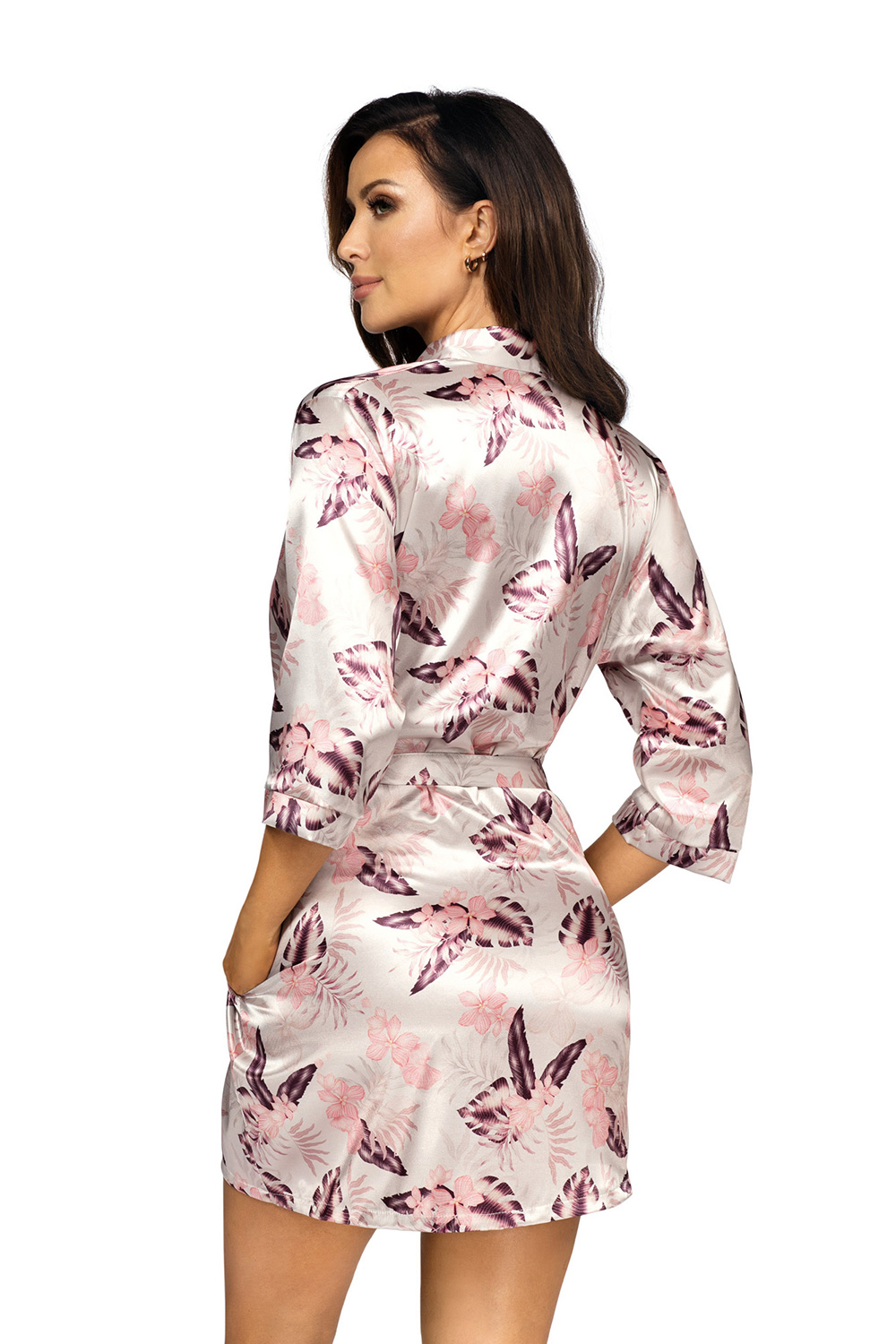 Szlafrok Damski Model Katie 03 Perła/Pink - Donna - obrazek 2