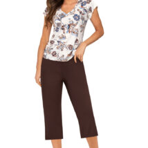 Piżama Damska Model Naomi 3/4 Brown – Donna