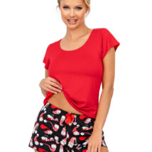 Piżama Damska Model Santi 1/2 Red – Donna