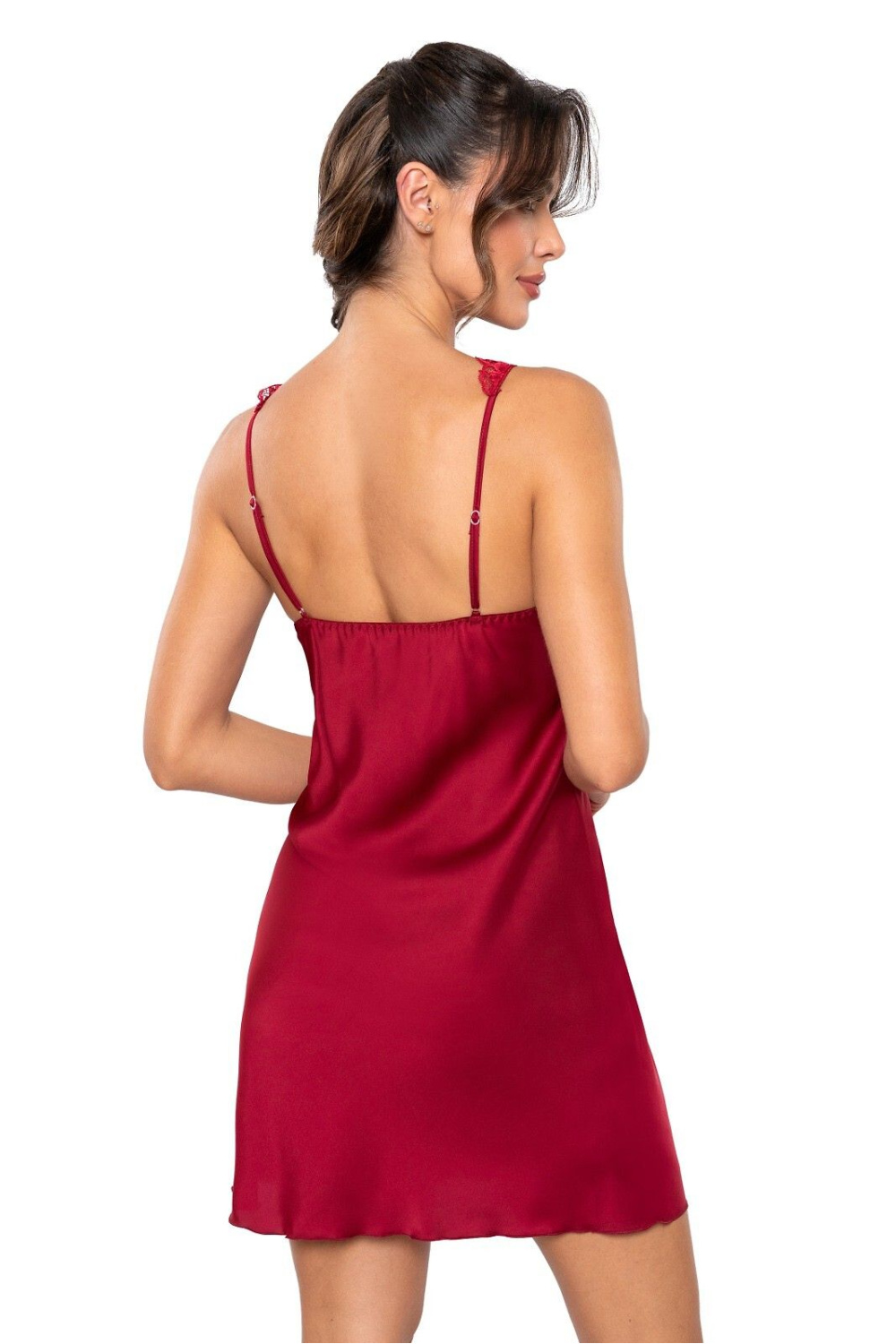 Koszulka nocna Koszula Nocna Model Mari Bordo - Donna - obrazek 2