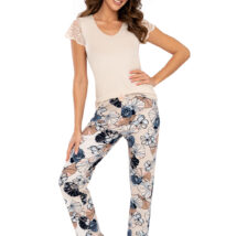 Piżama Damska Model Sofia Light Beige – Donna