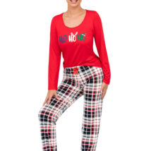 Piżama Damska Model Ho Ho Long Red – Donna