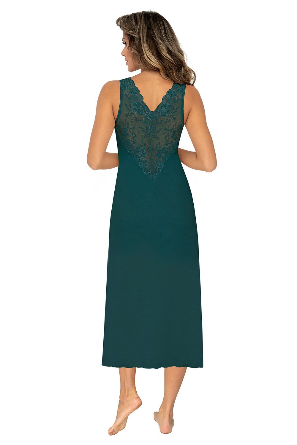 Koszulka nocna Koszulka Model Kristina Long Green - Donna - obrazek 2