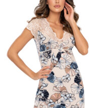 Koszulka nocna Koszula Nocna Model Sofia Light Beige – Donna