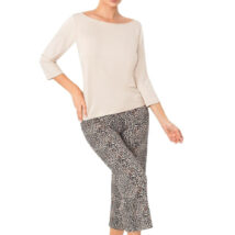 Piżama Damska Model Omari 3/4 Beige – Donna