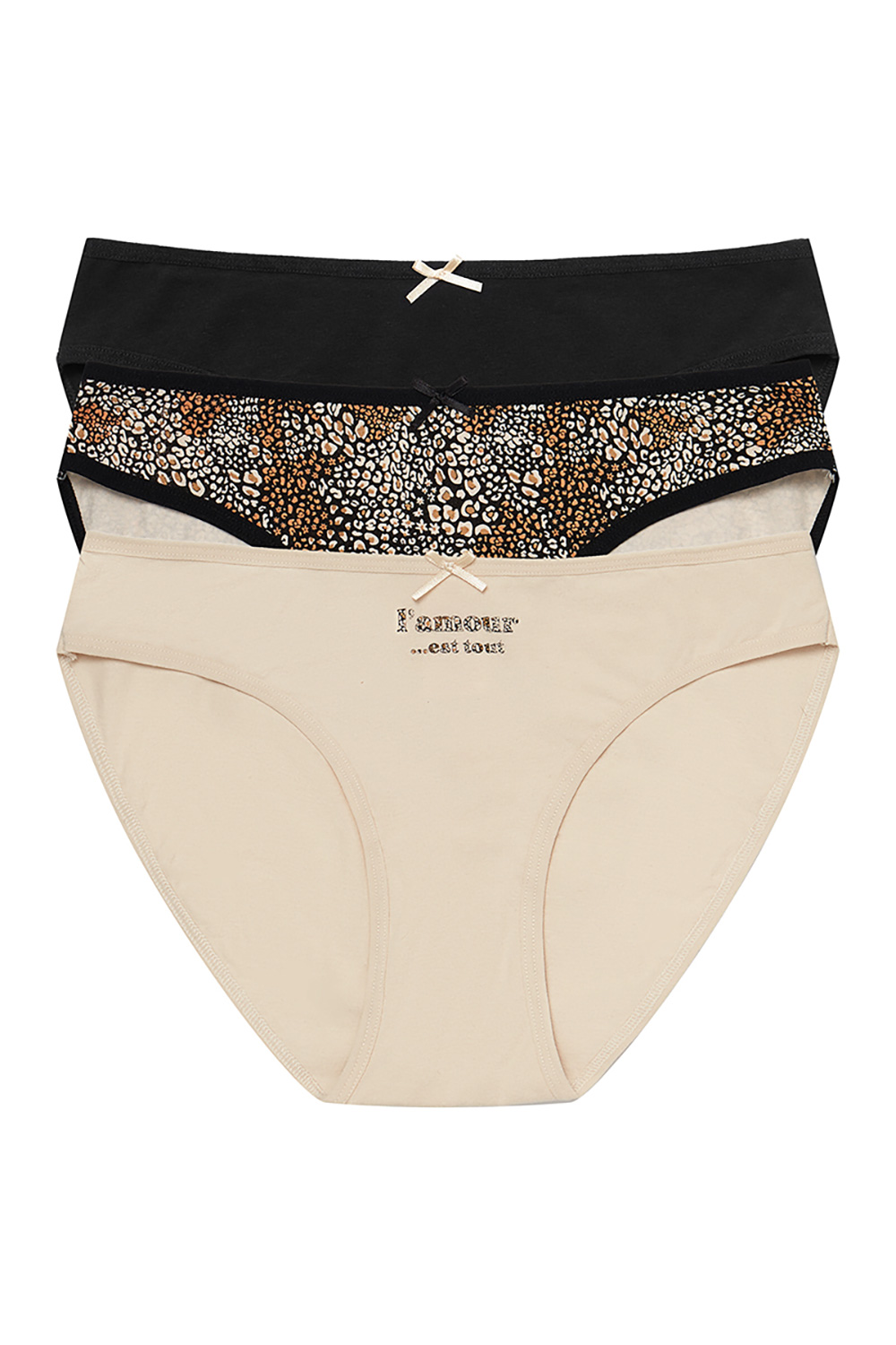 Komplet Figi Model Mimi 36508 K046 3pack Beige/Black - Henderson