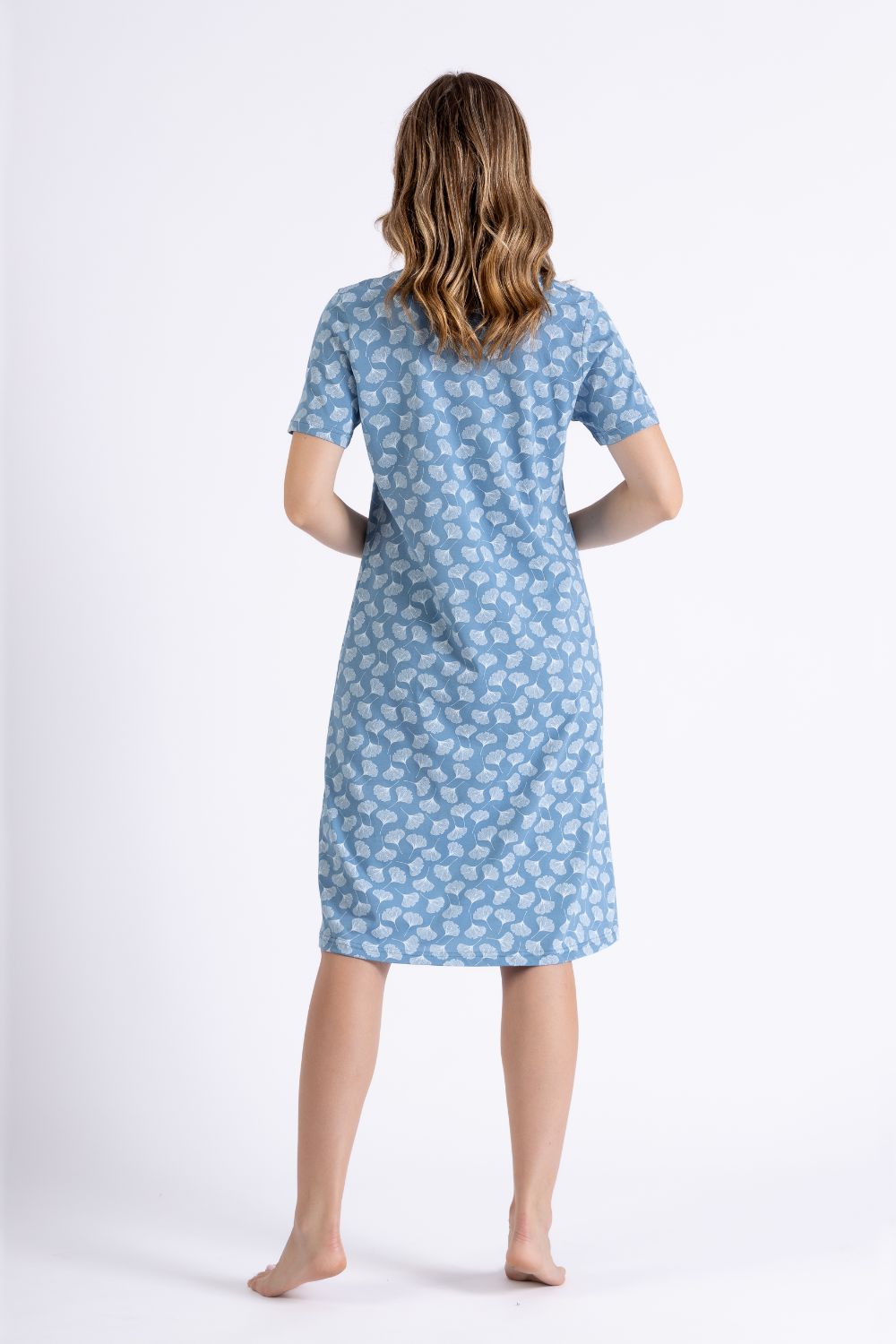 Koszulka nocna Koszula Nocna Model Adi 1452 Jeans - M-Max - obrazek 2