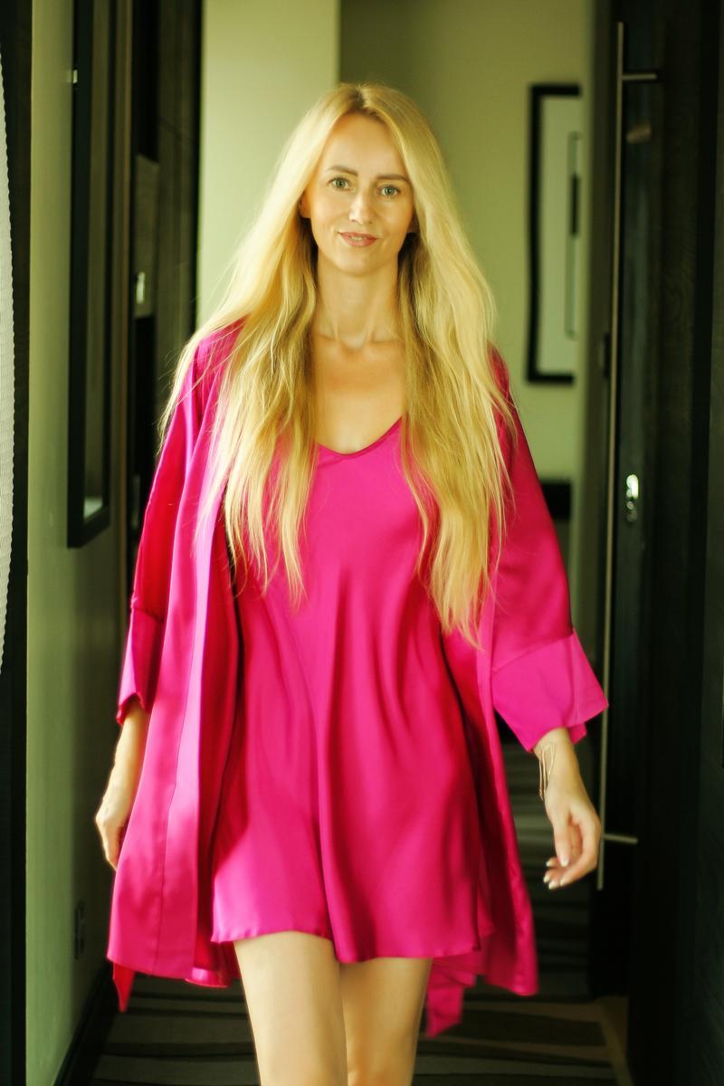 Halka Model Ibiza satyna Fuksja - Kalimo - obrazek 2