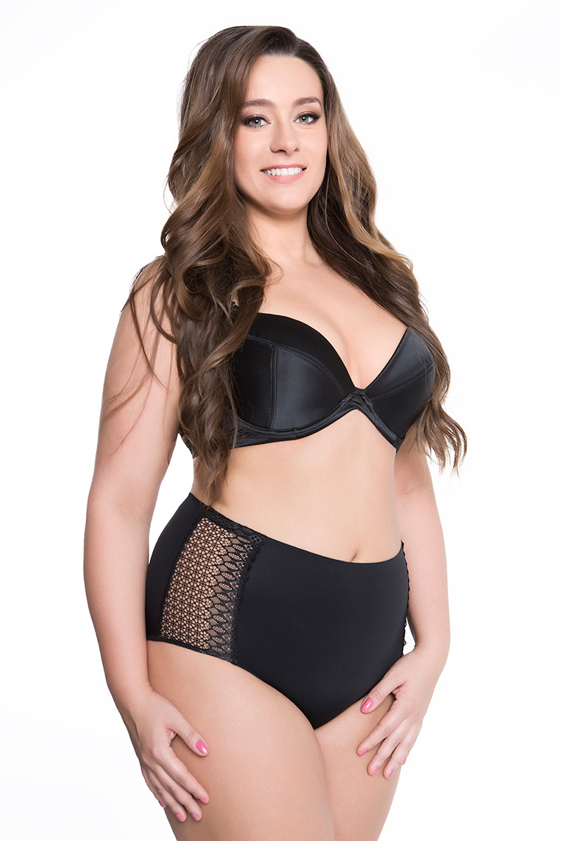 Figi Model Opal panty Black - Julimex Lingerie - obrazek 2