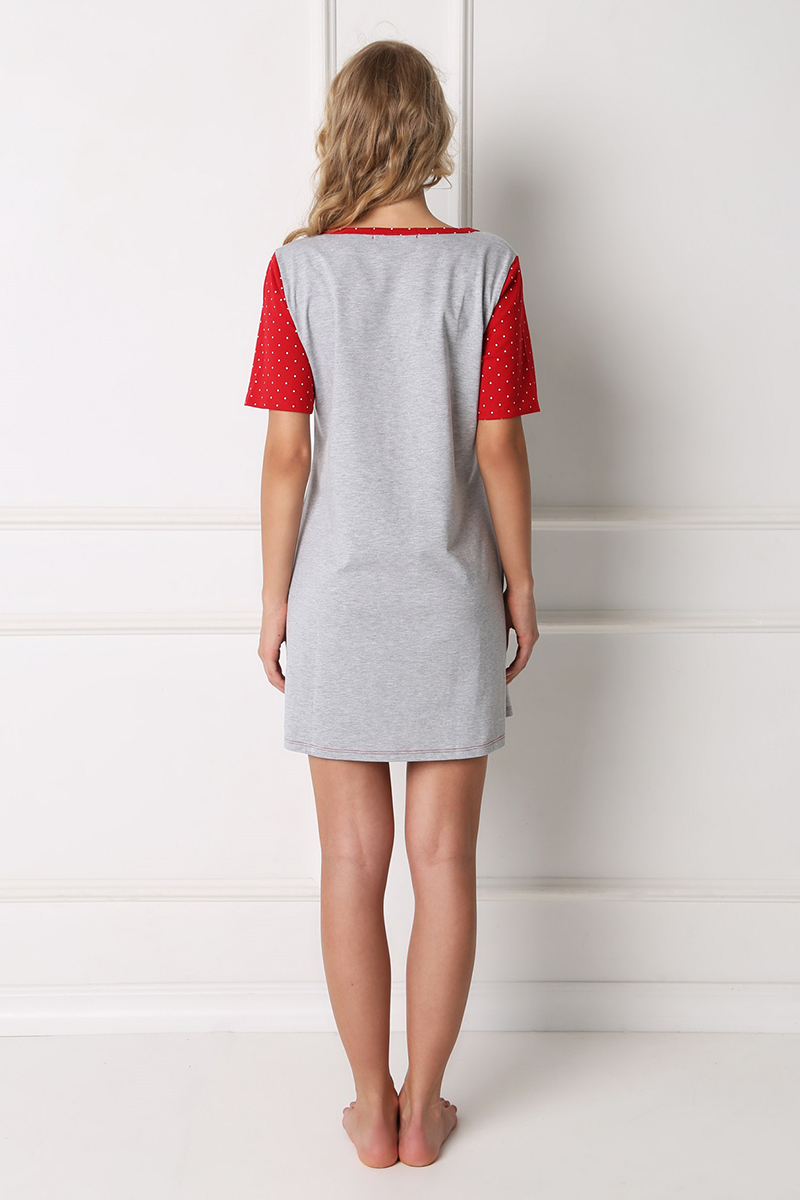 Koszulka nocna Koszula Nocna Model Cookie Grey - Aruelle - obrazek 2