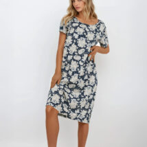 Koszulka nocna Koszula Nocna Model Saphire Nights Navy – Momenti Per Me