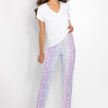 Piżama Damska Model Coco White/Lila – Momenti Per Me