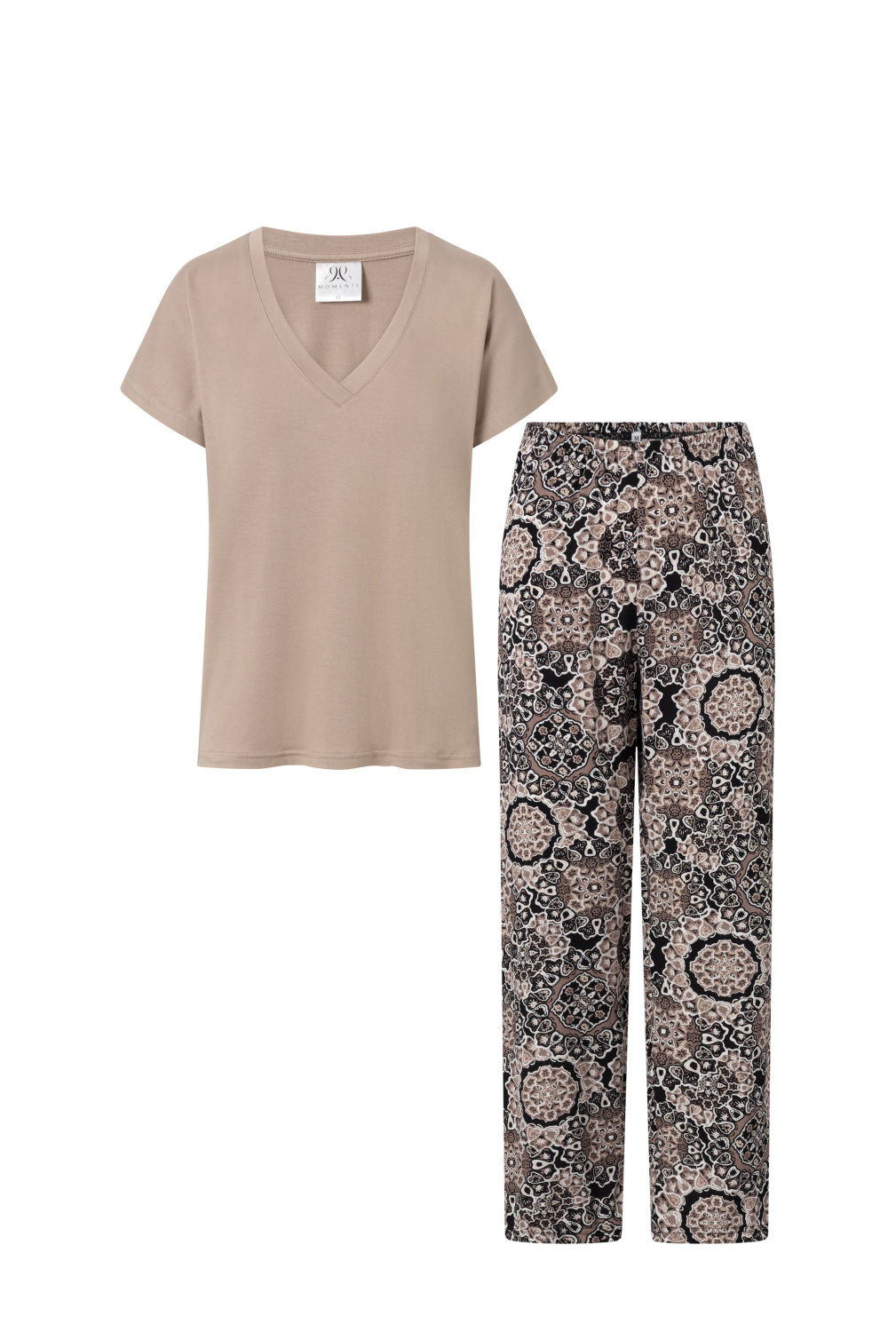 Piżama Damska Model Chocomisu Beige - Momenti Per Me