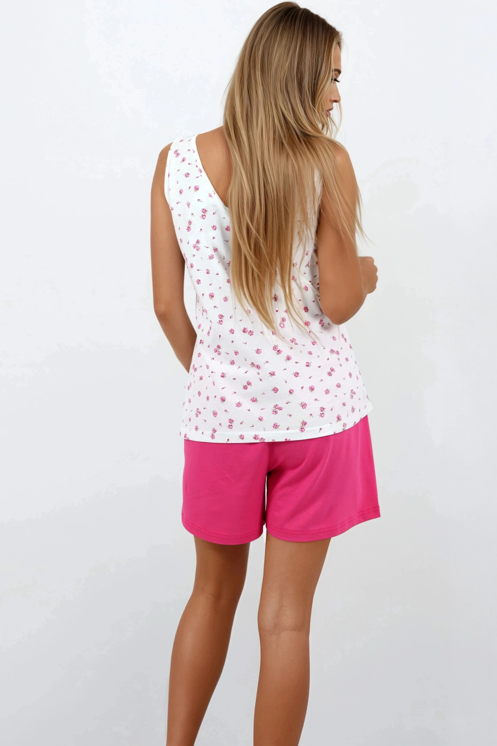 Piżama Damska Model Rose Blossom Pink - Momenti Per Me - obrazek 3